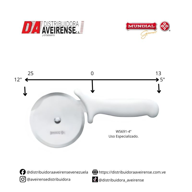 Corta Pizza (Rueda Pizza) Modelo W5691-4”.